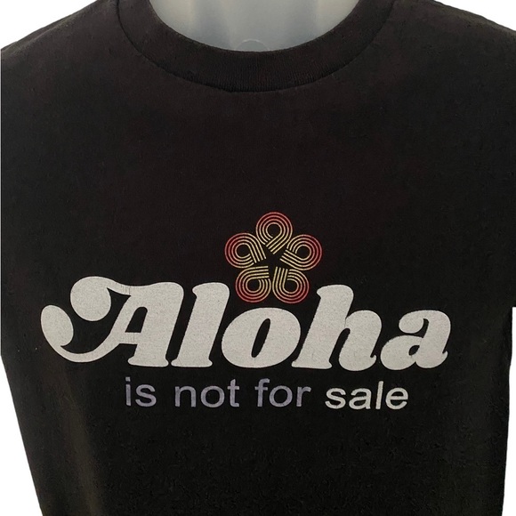 DEFEND HAWAII “Aloha Is Not For Sale” Tee Shirt Men S Small - Picture 2 of 5